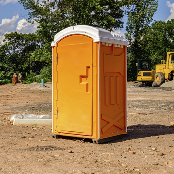 how often are the porta potties cleaned and serviced during a rental period in Griffithsville